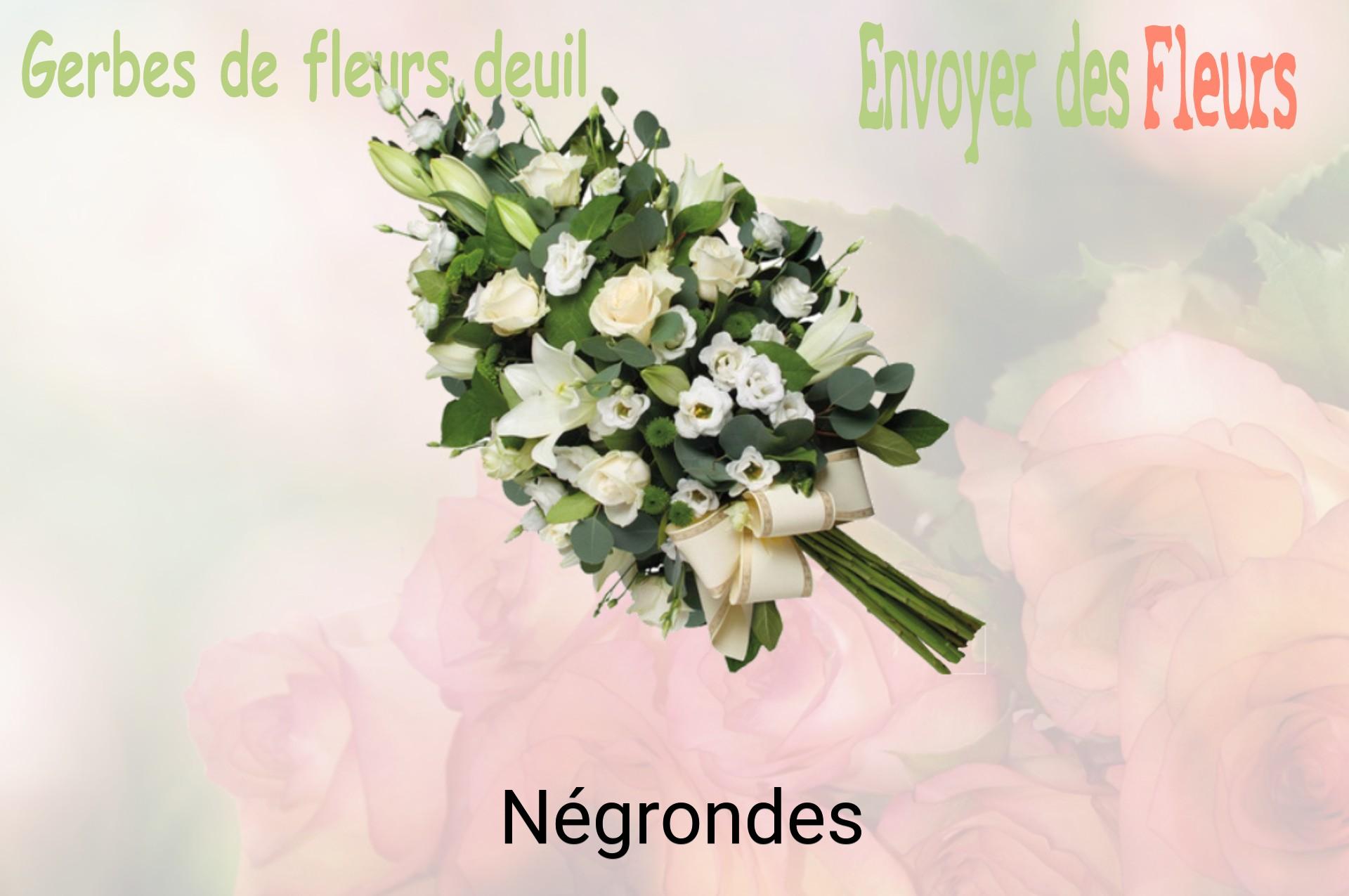Gerbe de fleurs de deuil livrée à Négrondes